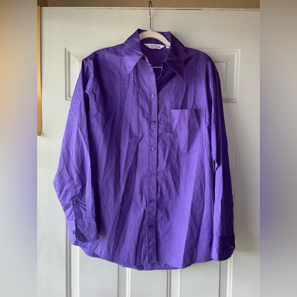 & Other Stories Stockholm Atelier purple button down shirt size XS